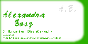 alexandra bosz business card